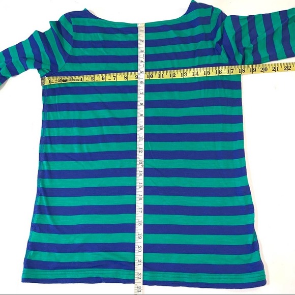 Lilly Pulitzer 3/4 Sleeve Striped Cotton Tee Small - Picture 5 of 7